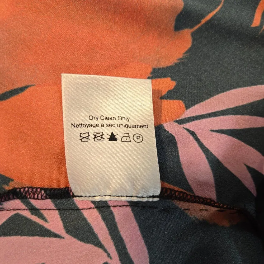 VERONICA BEARD Old Money Y2K Pevero Red Floral Stretch Silk Babydoll Top Size 2. - Picture 14 of 17